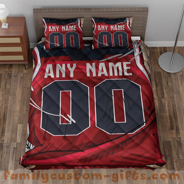 Custom Quilt Sets Washington Jersey Personalized Basketball Premium Quilt Bedding for Boys Girls Men Women